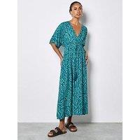 Apricot Zebra Swirl Tassel Kimono Maxi