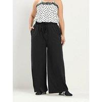 Yours Curve Wide Leg Jogger Regular - Black