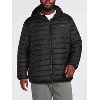Jack & Jones Plus Elvis Light Hooded Puffer - Black