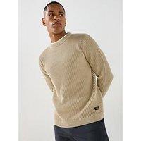 Jack & Jones Dover Crew Neck Knitted Jumper - Cream