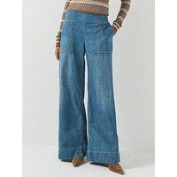 Free People We The Free Breezy Denim Pull-On Jeans - Blue