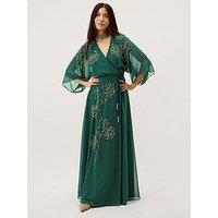 Monsoon Skyla Wrap Dress - Green