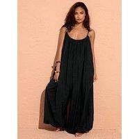Pixiegirl Petite Balloon Detail Jumpsuit - Black