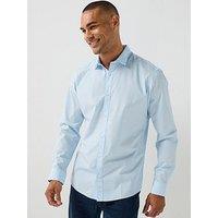 Jack & Jones Joe Plain Long Sleeve Shirt - Cashmere Blue