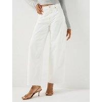 7 For All Mankind Bonnie Curvilinear In Milkyway - White