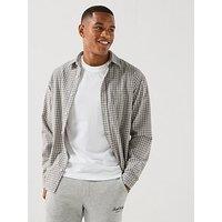 Jack & Jones Carter Long Sleeve Check Shirt - White