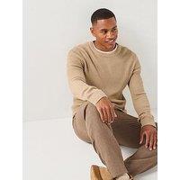 Jack & Jones Panel Knitted Jumper - Beige