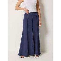 Long Tall Sally Seamed Maxi Flare Skirt - Blue