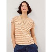 Monsoon Selena Stripe T-Hirt - Cream