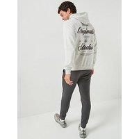 Jack & Jones Originals Norrebro Back Print Hoodie - Grey
