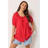 Yours Curve Gypsy Top - Red
