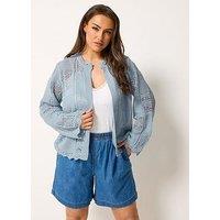 Yours Curve Crochet Cardigan
