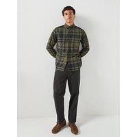 Jack & Jones Men'S James Flannel Long Sleeve Shirt - Dark Green