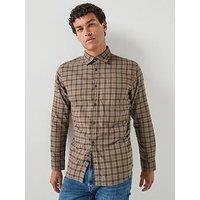 Jack & Jones Men'S James Flannel Long Sleeve Shirt - Walnut Brown