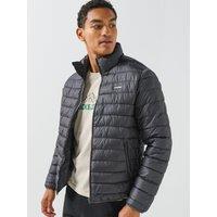 Jack & Jones Elvis Light Puffer With Collar - Grey