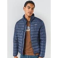 Jack & Jones Elvis Light Puffer Jacket With Collar - Navy