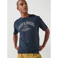 Jack & Jones Denver Logo T-Shirt - Navy