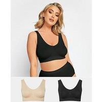 Yours Curve Seamless 2 Pack Non Padded Bras