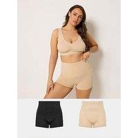 Yours Curve 2 Pack Seamless Control Shorts