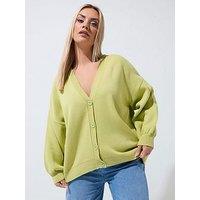 Yours Curve Balloon Sleeve Cardigan - White