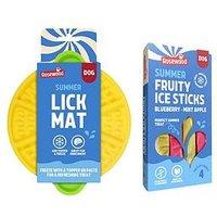 Rosewood Lemon Lick Mat & Fruity Ice Sticks Blueberry & Mint Apple 4 X 40G Bundle