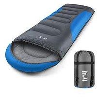 Trail Alpine 250Gsm Sleeping Bag With Hood - Blue