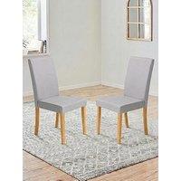 The Very Collection Primo Pair Of Grey Fabric Dining Chairs