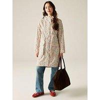 Regatta Ladies Cath Kidston Long Waterproof Shell Jacket- Cream Harmony Ditsy