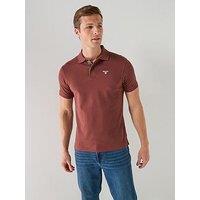 Barbour Tartan Pique Tailored Fit Polo Shirt - Dark Red