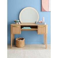 The Very Collection Carina Dressing Table And Lit Mirror - Oak - Fsc Certified