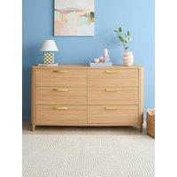 The Very Collection Carina 3 + & 3 Drawer Chest - Oak - Fsc Certified