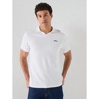 Barbour International Milbank Textured Open Collar Polo Shirt - White