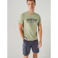 Barbour Moorside Logo Tailored Fit T-Shirt - Light Green