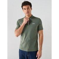 Barbour International Ashmann Zipped Polo Shirt - Green