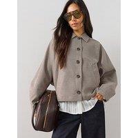 The Very Collection Batwing Heritage Check Coat - Print