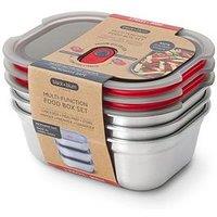 Black+Blum Microwavable Steel Multifunction Meal Prep Box Set Medium