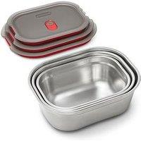 Black+Blum Black + Blum Microwavable Steel Multifunction Meal Prep Box Set - Grey