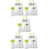 Eko 5 Pack Of Eko Plastic Bin Liners Size F 40-60L, 12 Bags