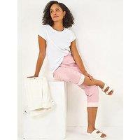 Roman Contrast Detail Cropped Stretch Trouser