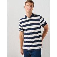 Hackett Heritage Stripe Polo Shirt - Navy