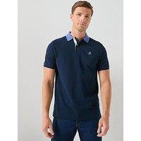 Hackett Heritage Tape Collar Polo Shirt - Navy