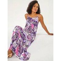 Roman Strappy Paisley Print Midi Dress