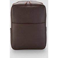 Jack & Jones Mens Coated Zip Front Pocket Backpack - Brown