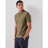 Boss H-Parlay 318 Ribbed Tipped Mercerised Polo Shirt - Open Green