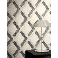 Versace Lattice Charcoal Grey Cream