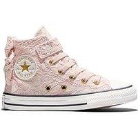 Converse Kids Bows Chuck Taylor All Star 1V Trainers - Pink
