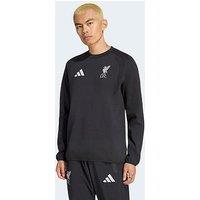 Adidas Mens Liverpool Fc Tiro Travel Sweatshirt - Black