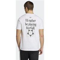 Adidas Mens Football Graphic T-Shirt - White