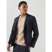 Boss Slim-Fit Suit Jacket In Washable Performance-Stretch Fabric - Dark Blue