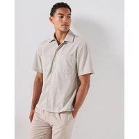Boss P-Lan-1P-2P-263 Performance Relaxed Fit Short Sleeve Shirt - Light Beige